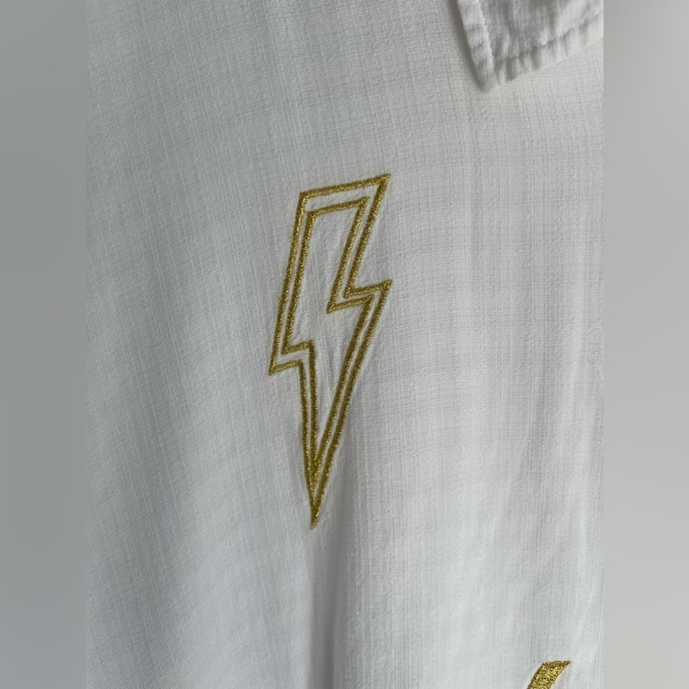 Torrid Drop Shoulder Button-Front Top - Lightning… - image 8